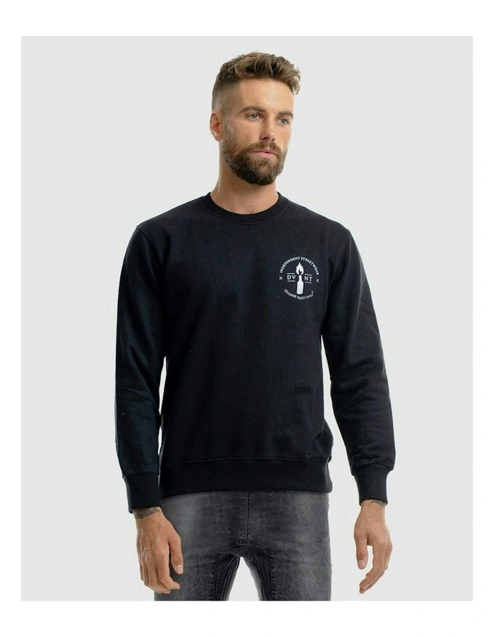 Emblem 2.0 Crewneck Sweater in Black image 1