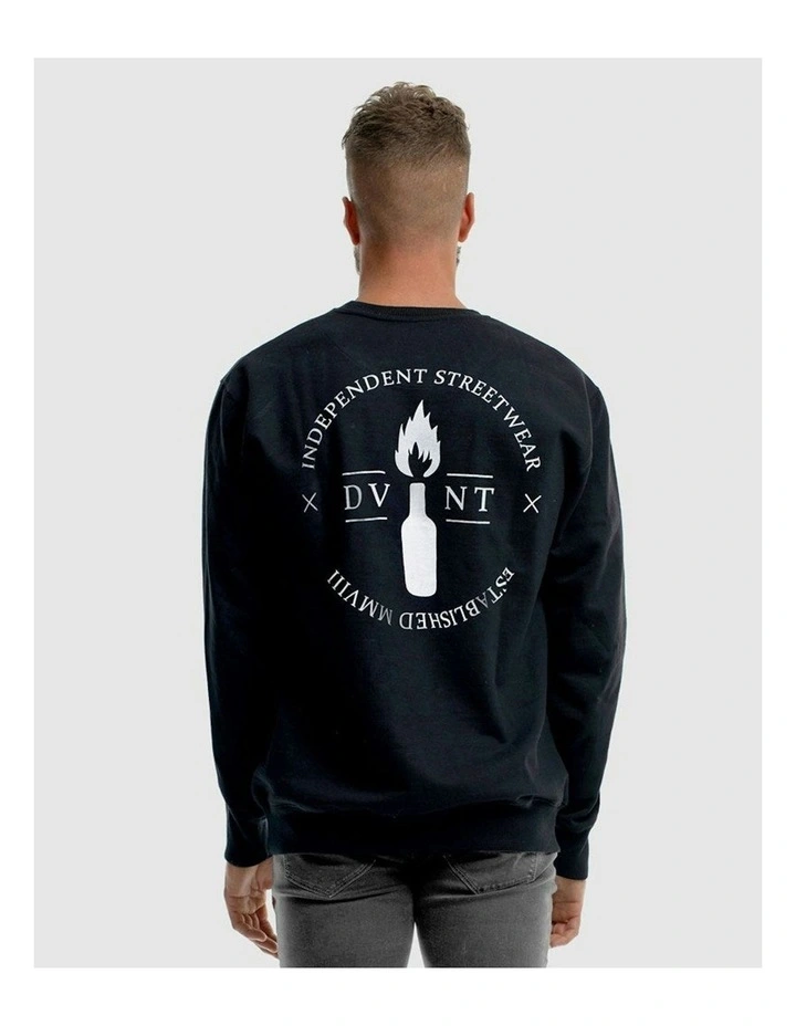Emblem 2.0 Crewneck Sweater in Black image 2