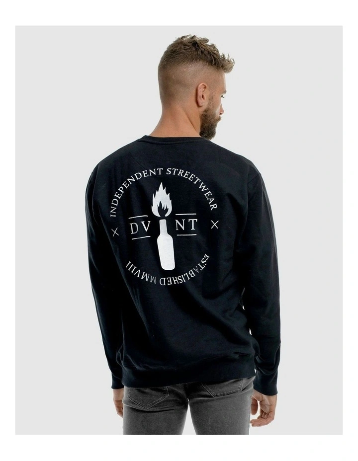 Emblem 2.0 Crewneck Sweater in Black image 4
