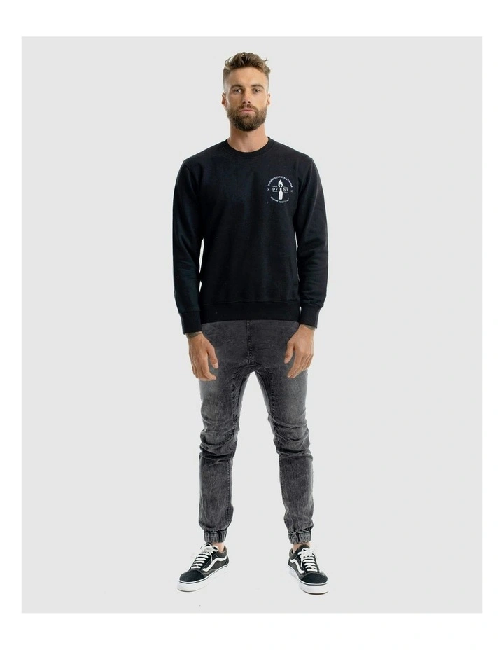 Emblem 2.0 Crewneck Sweater in Black image 5