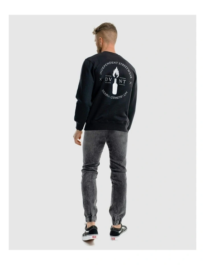 Emblem 2.0 Crewneck Sweater in Black image 6