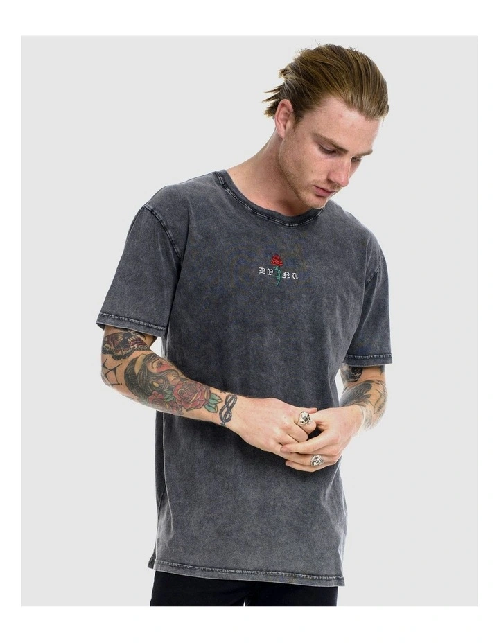 Barbed Rose Tee in Grey image 4