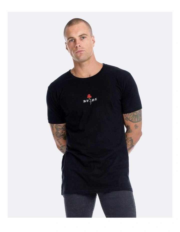 Barbed Rose Tee in Black image 1