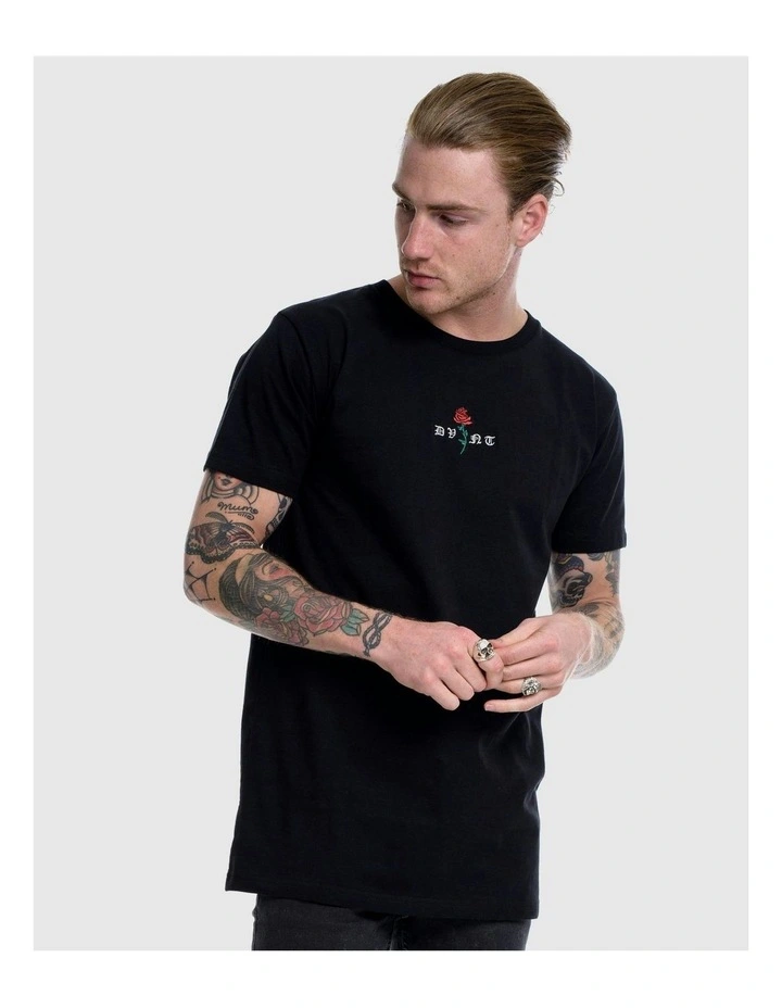 Barbed Rose Tee in Black image 4
