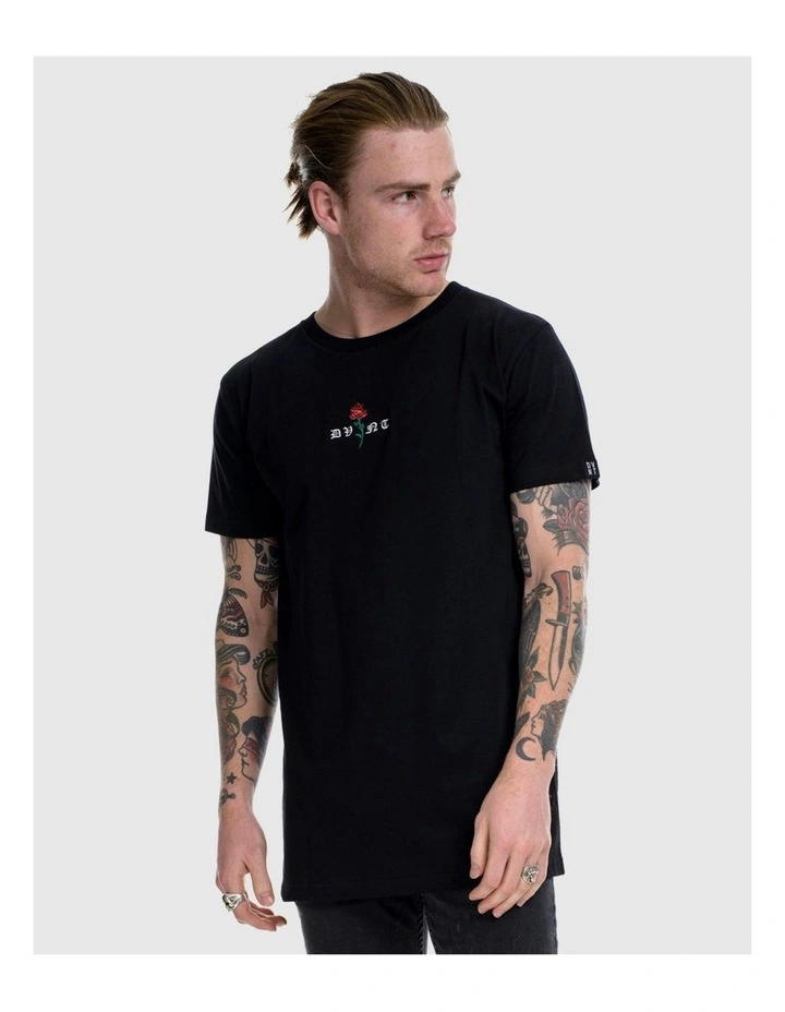Barbed Rose Tee in Black image 5
