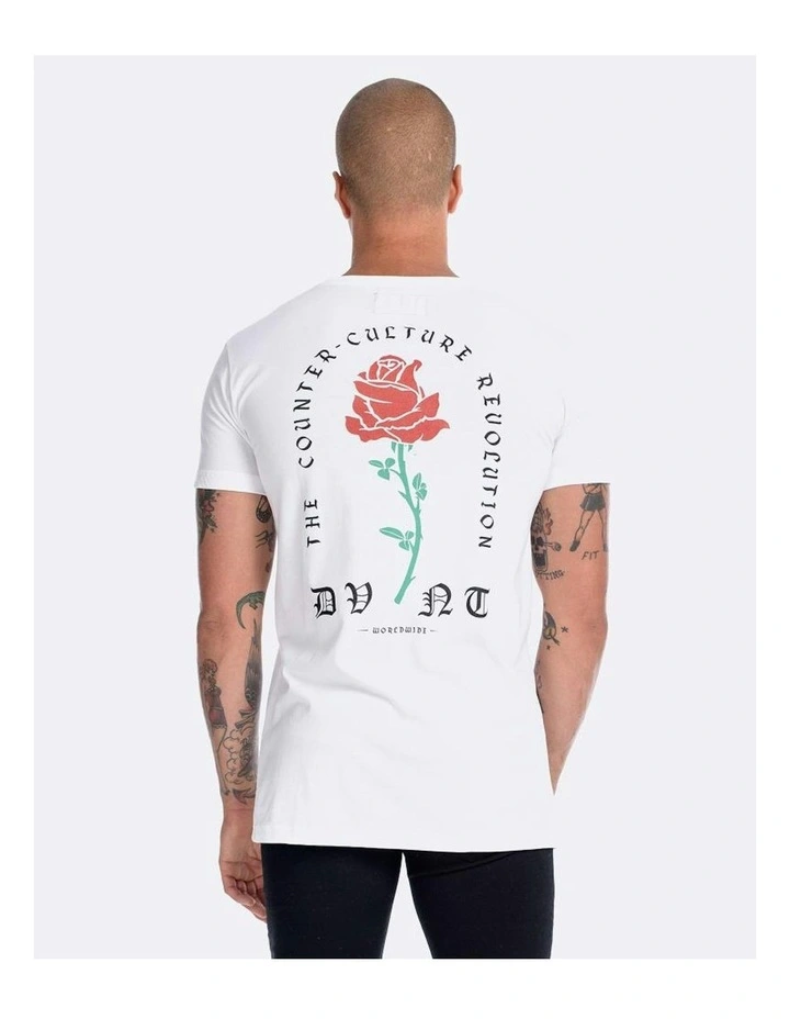 Barbed Rose Tee in White image 2