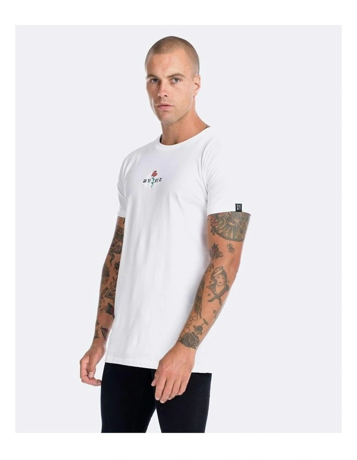 Barbed Rose Tee in White image 3