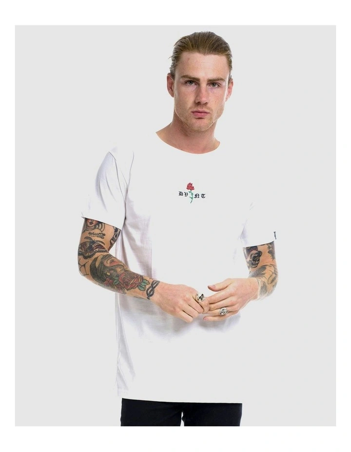 Barbed Rose Tee in White image 4
