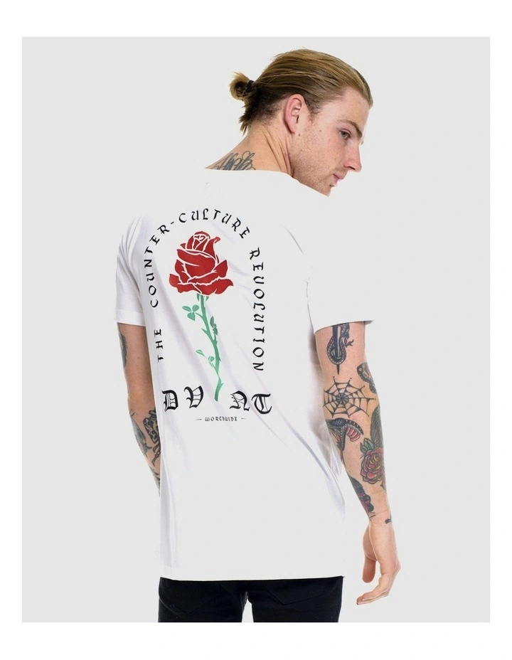 Barbed Rose Tee in White image 6