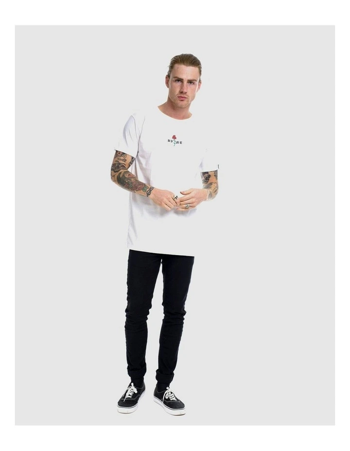 Barbed Rose Tee in White image 7