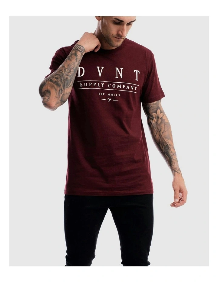 Deluxe Tee in Burgundy image 1
