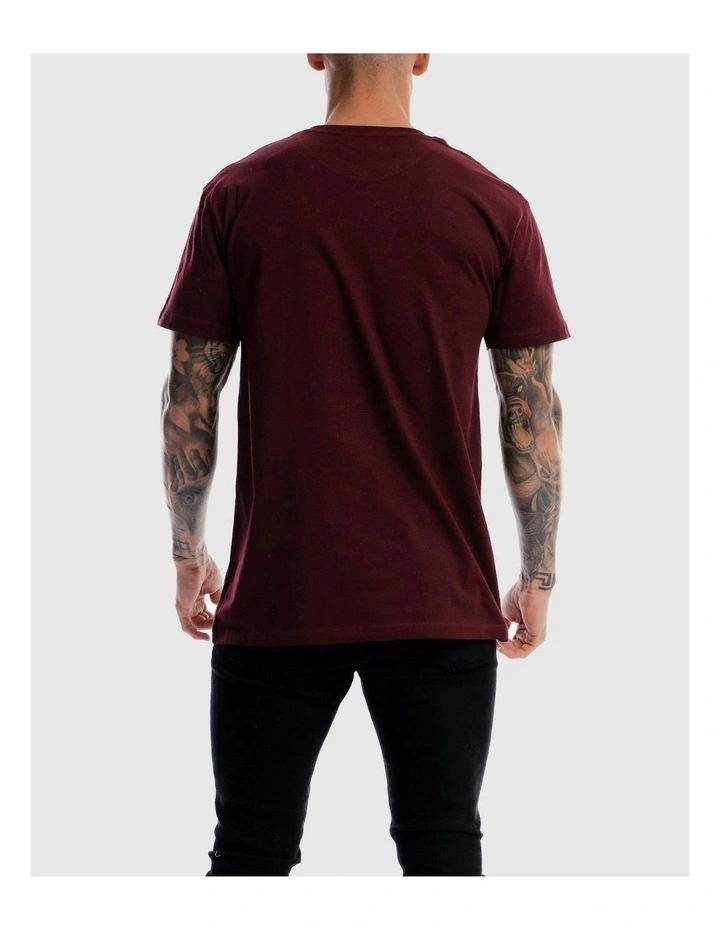 Deluxe Tee in Burgundy image 2