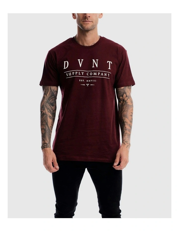 Deluxe Tee in Burgundy image 3