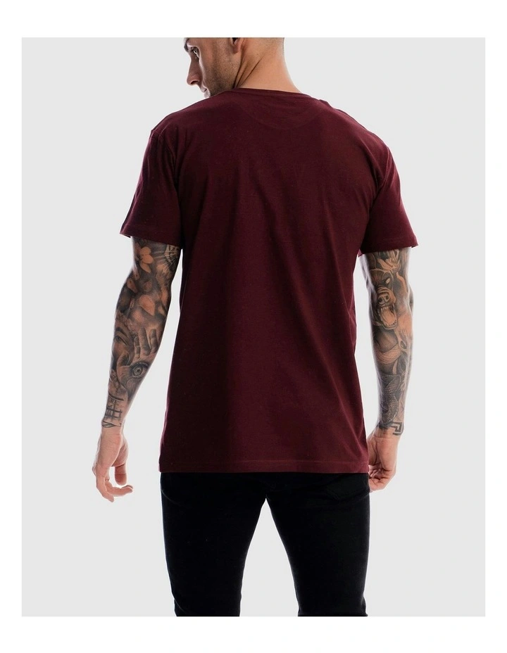 Deluxe Tee in Burgundy image 4