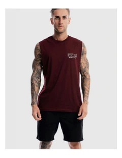 Saxon Rise Tank in Burgundy