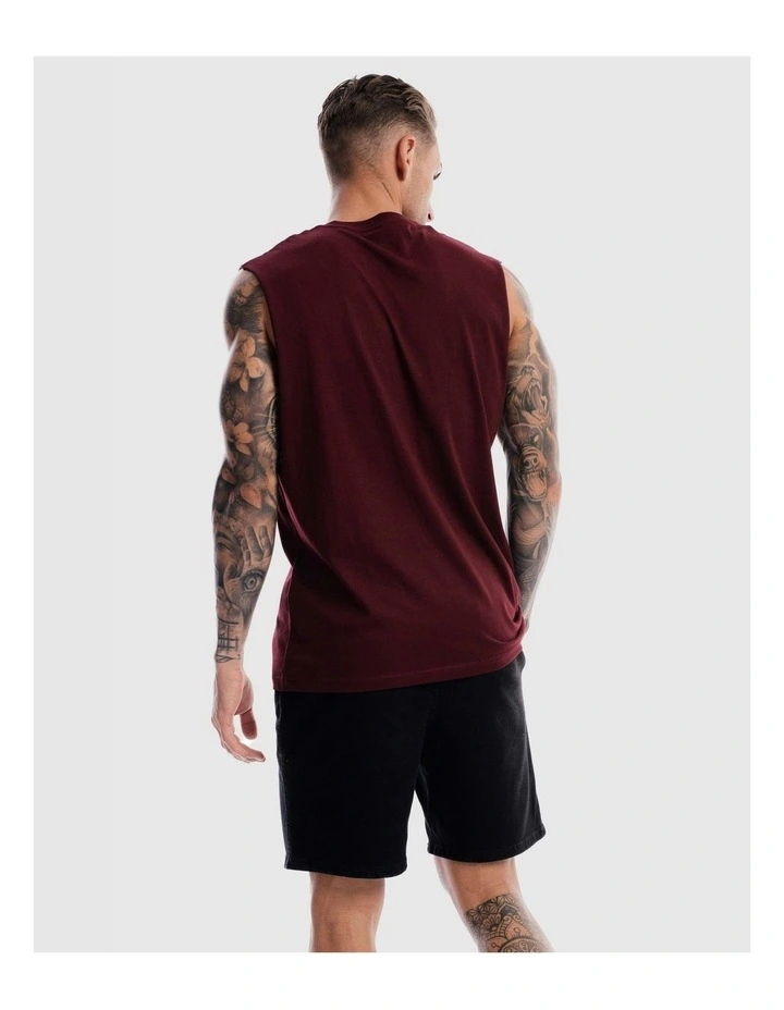 Saxon Rise Tank in Burgundy image 2