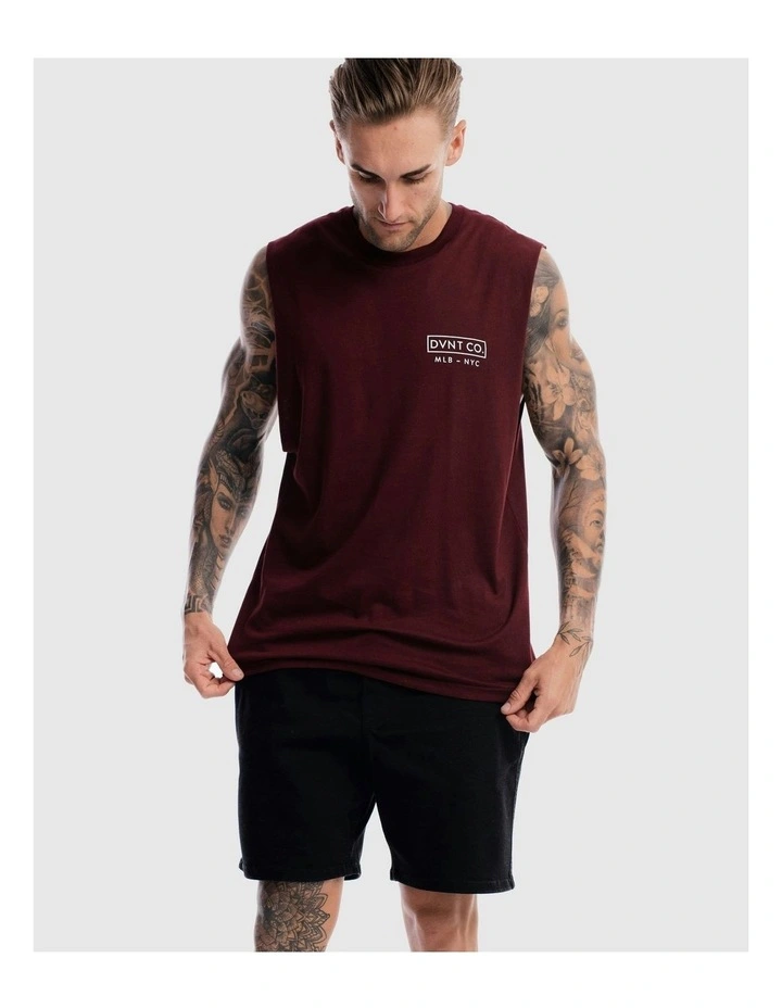 Saxon Rise Tank in Burgundy image 4
