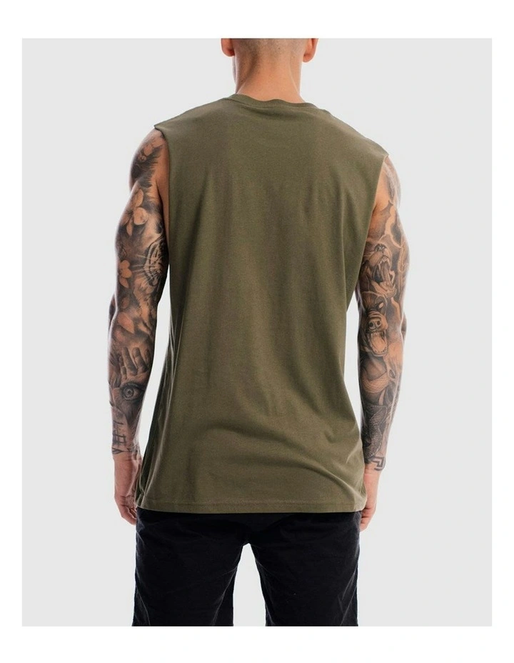 Saxon Rise Tank in Olive image 2