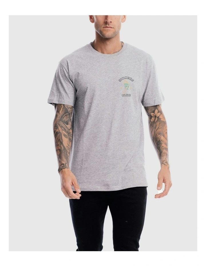 Sinners Club Tee in Grey Marle image 5