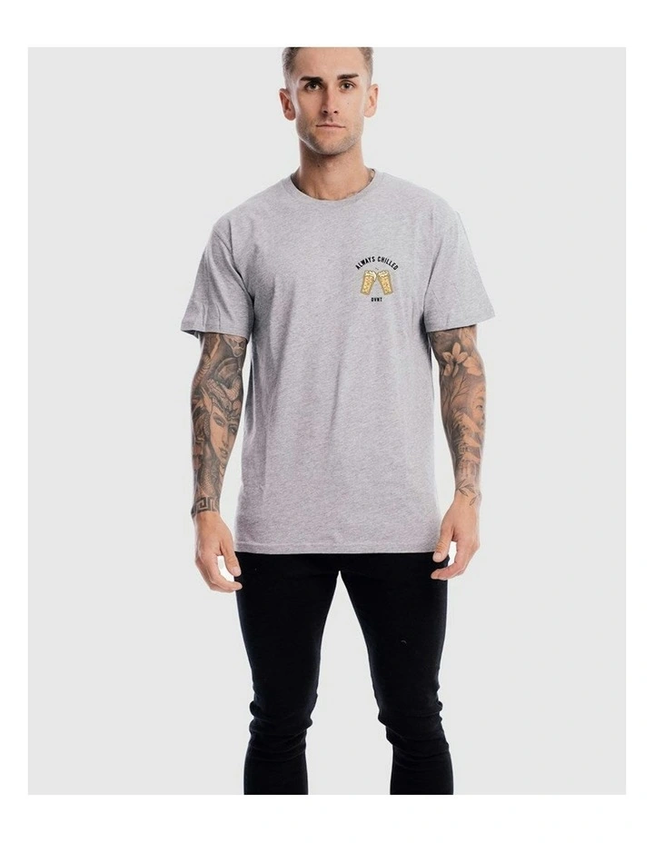 Always Chilled Tee in Grey Marle image 1