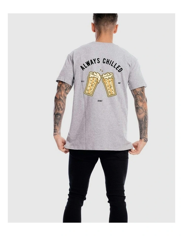 Always Chilled Tee in Grey Marle image 2