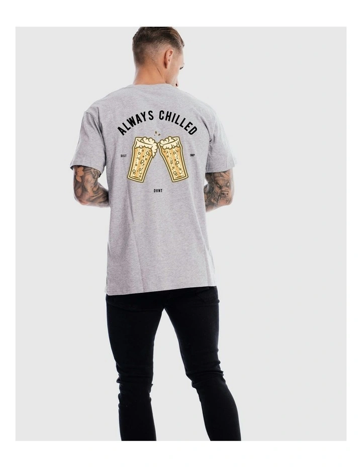 Always Chilled Tee in Grey Marle image 4