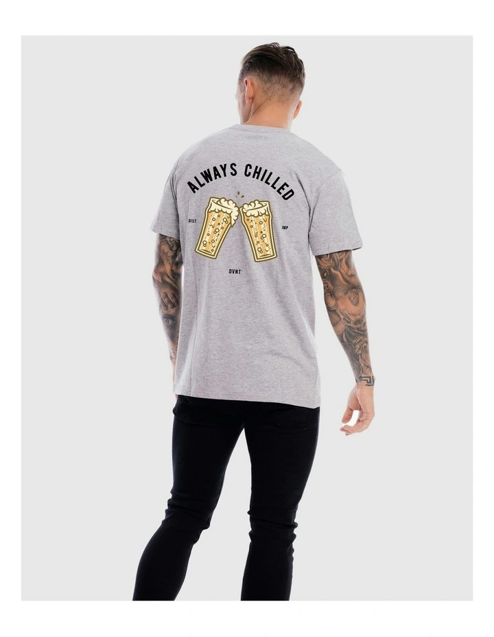 Always Chilled Tee in Grey Marle image 6