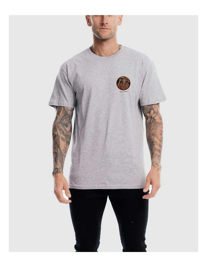 Grim Tee in Grey Marle image 1
