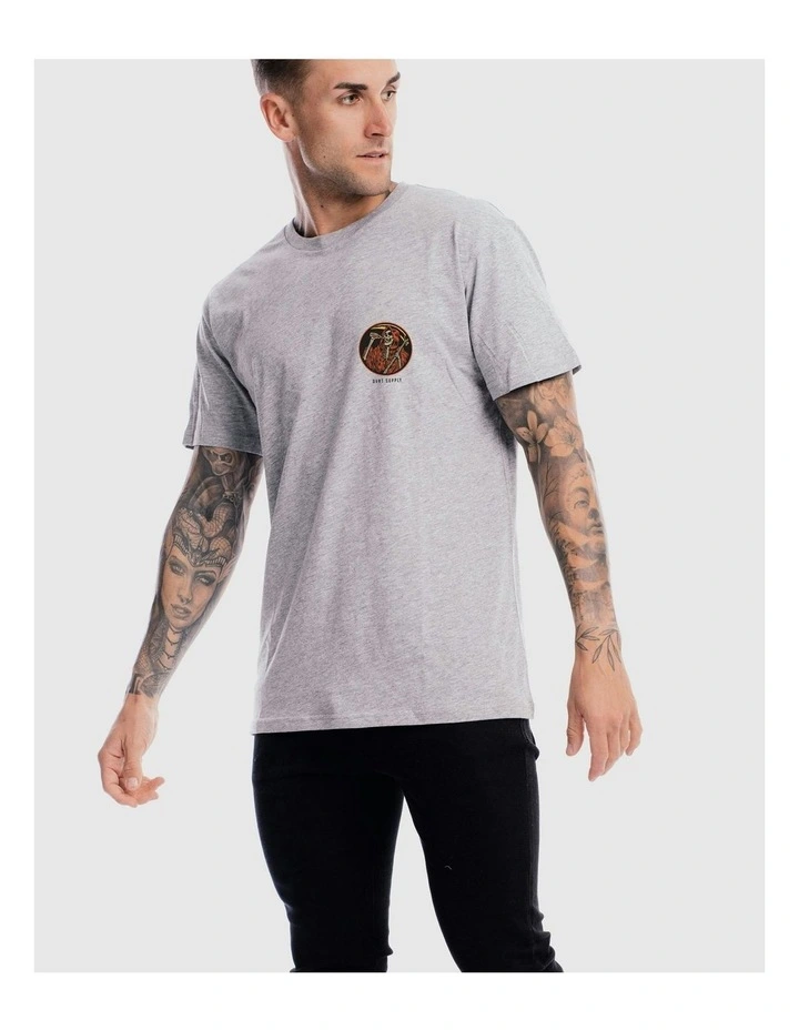 Grim Tee in Grey Marle image 5