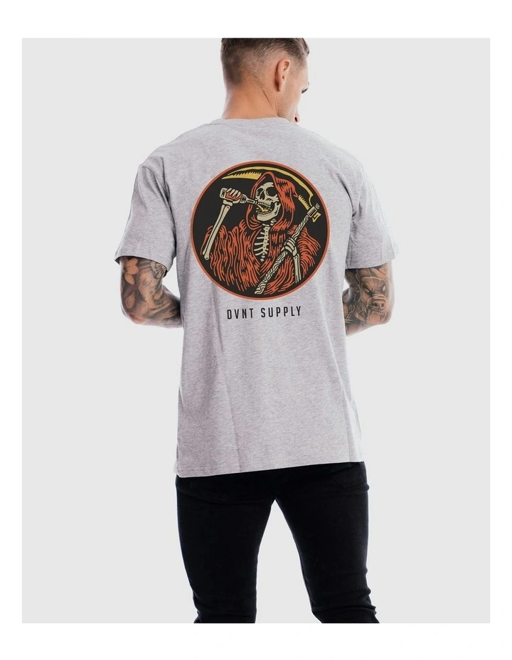 Grim Tee in Grey Marle image 6
