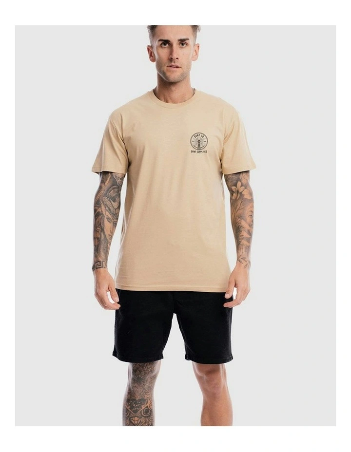 Radio Revolt Tee in Camel image 3