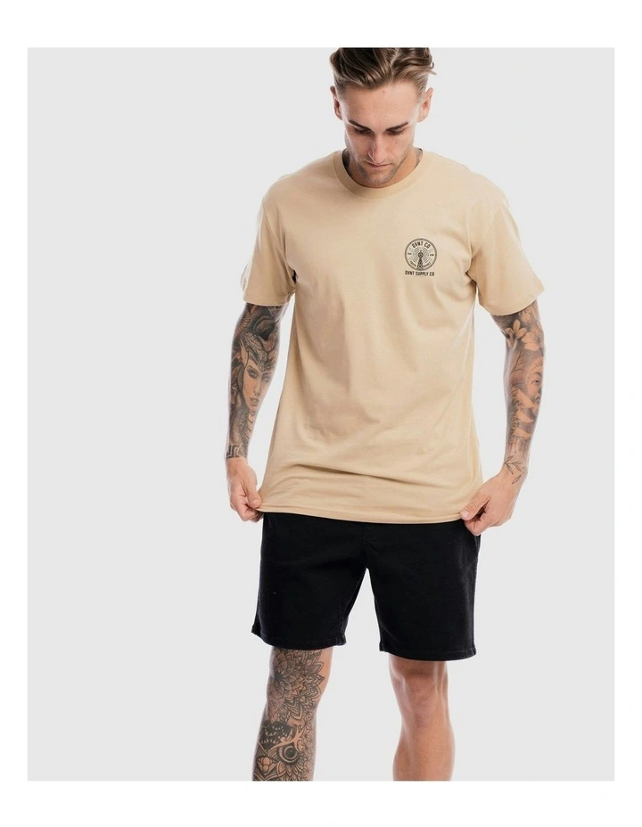 Radio Revolt Tee in Camel image 5