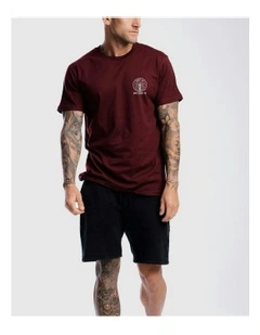 Radio Revolt Tee in Burdundy