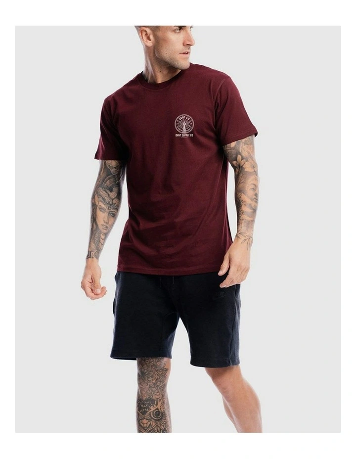 Radio Revolt Tee in Burdundy image 3
