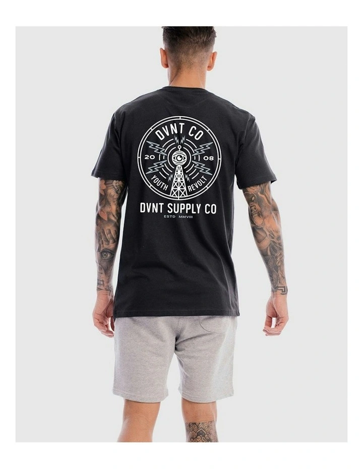 Radio Revolt Tee in Charcoal image 2