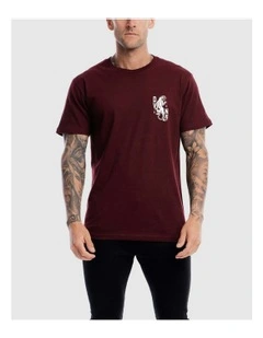 Panther Tee in Burgundy