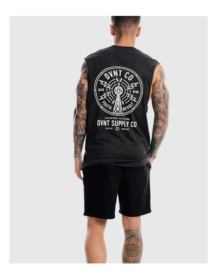 Radio Revolt Tank in Charcoal image 6