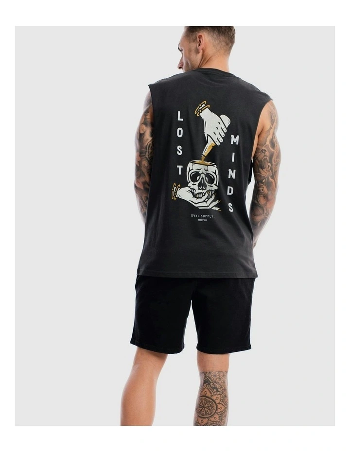 Lost Minds Tank in Charcoal image 7