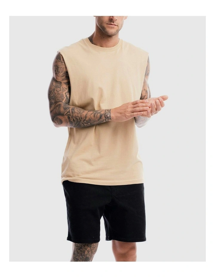 Devoid Premium Tank in Beige image 5