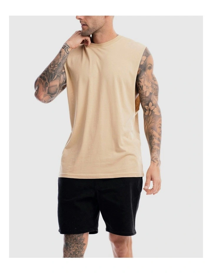 Devoid Premium Tank in Beige image 6