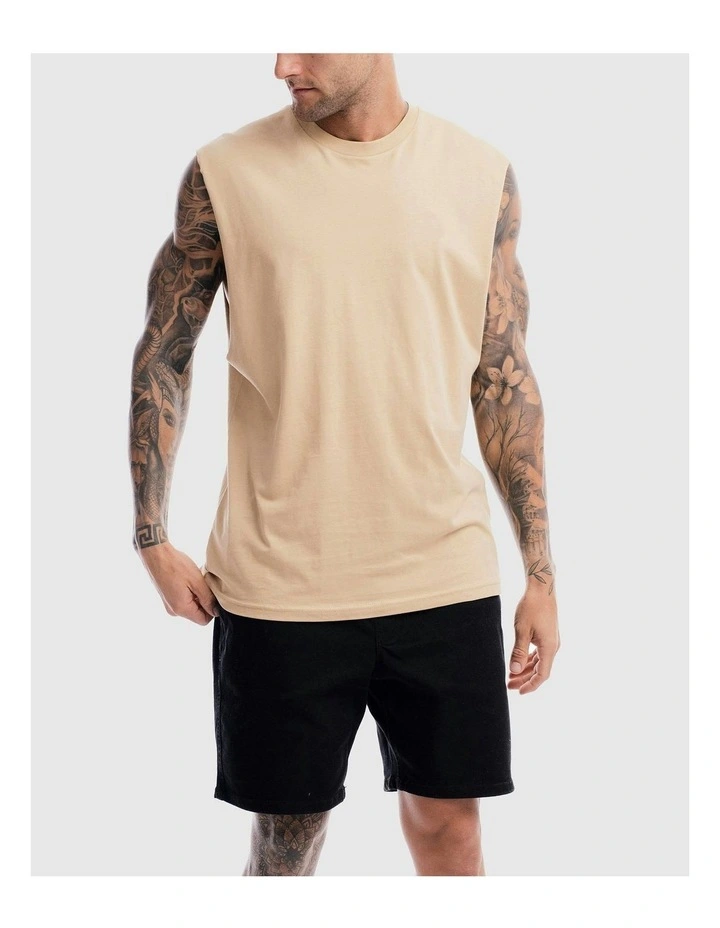 Devoid Premium Tank in Beige image 7