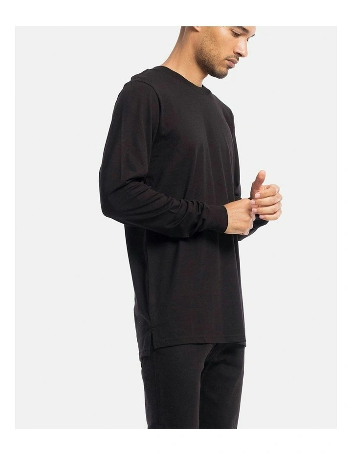 Devoid Premium Long Sleeve Tee in Black image 3