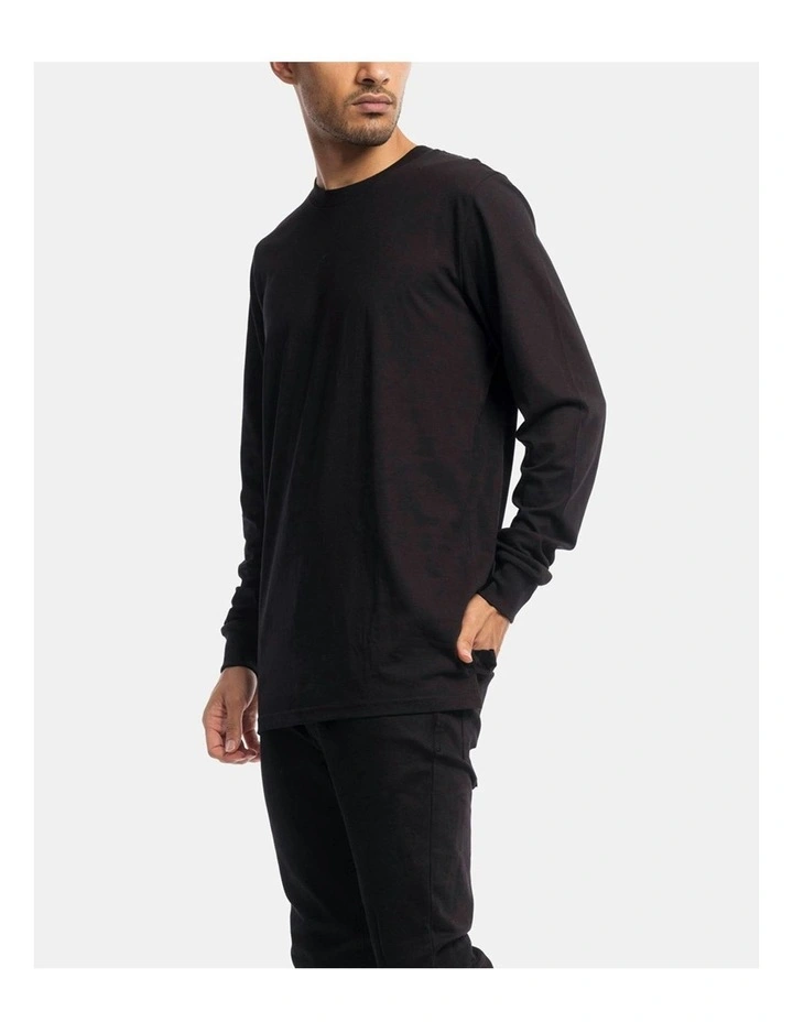 Devoid Premium Long Sleeve Tee in Black image 6
