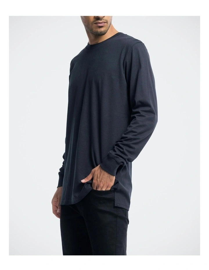 Devoid Premium Long Sleeve Tee in Blue image 5