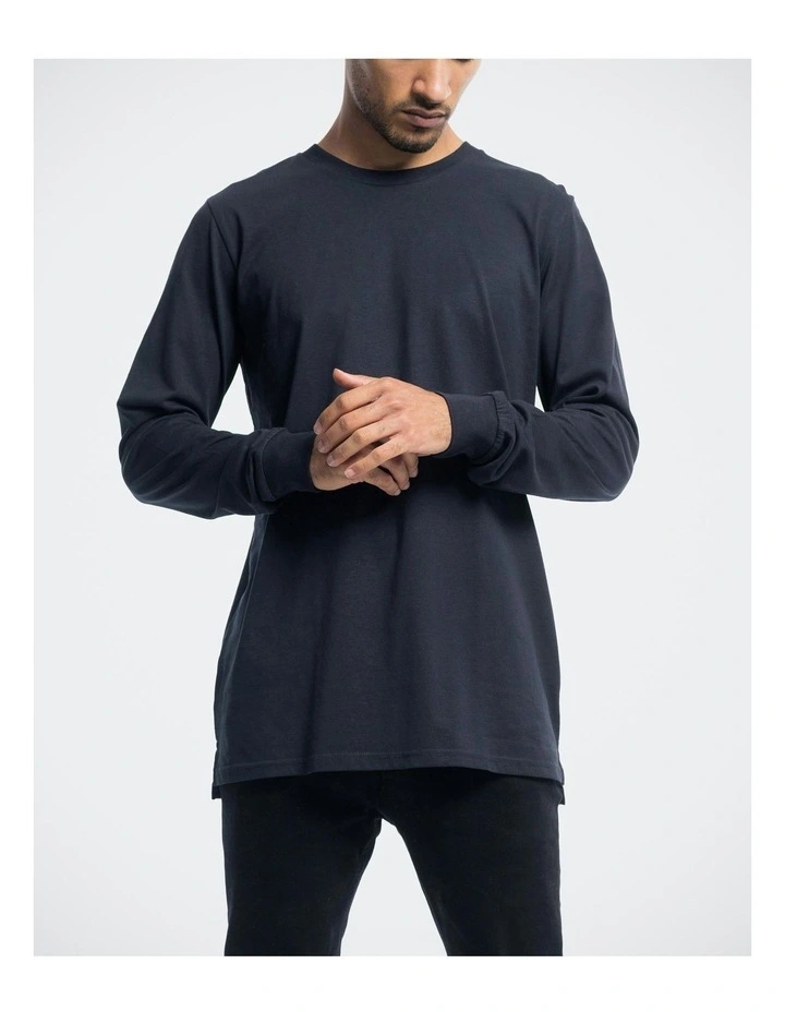Devoid Premium Long Sleeve Tee in Blue image 6