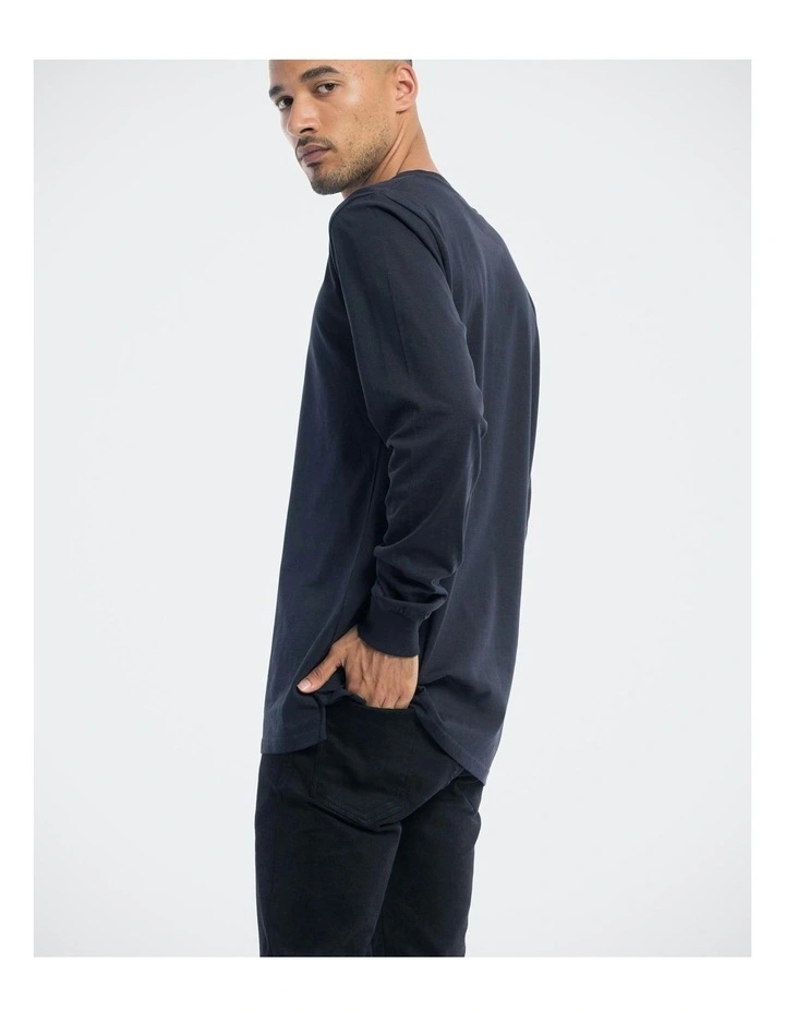 Devoid Premium Long Sleeve Tee in Blue image 7
