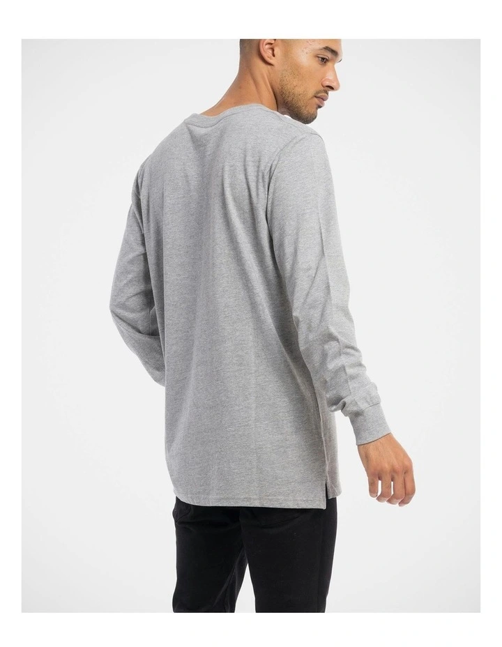 Devoid Premium Long Sleeve Tee in Grey image 3