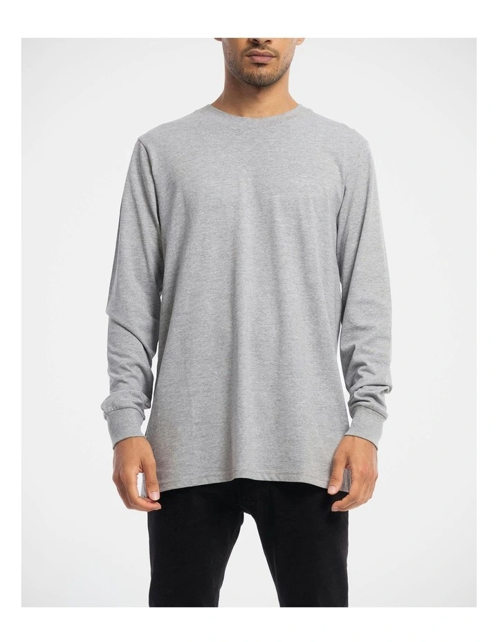 Devoid Premium Long Sleeve Tee in Grey image 4