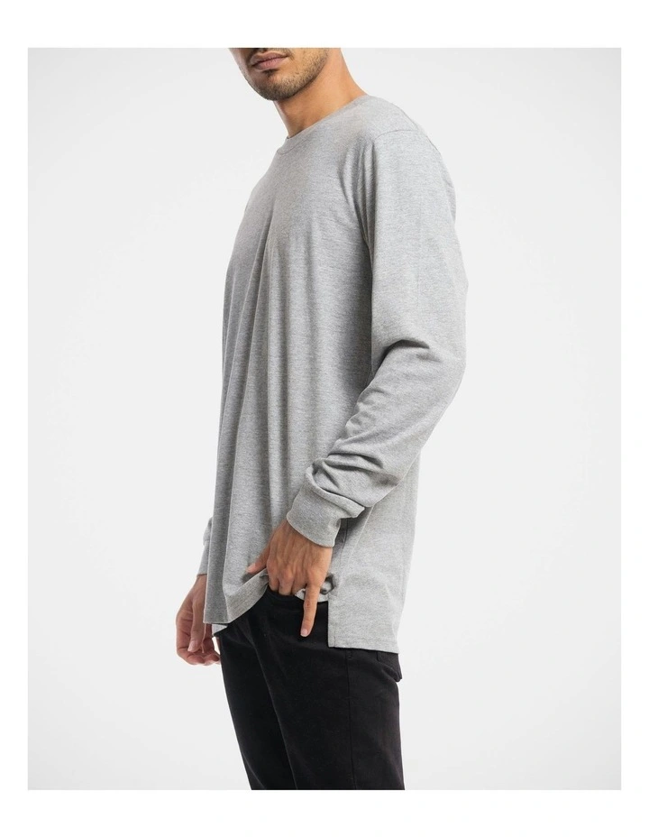 Devoid Premium Long Sleeve Tee in Grey image 5