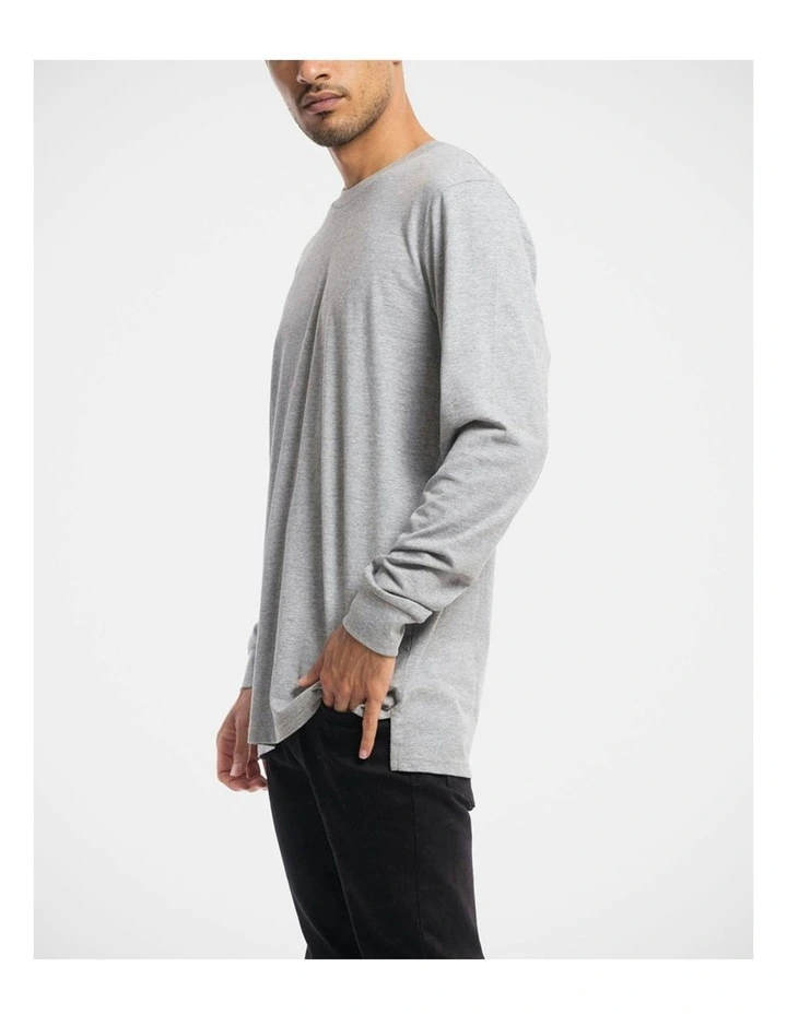 Devoid Premium Long Sleeve Tee in Grey image 7